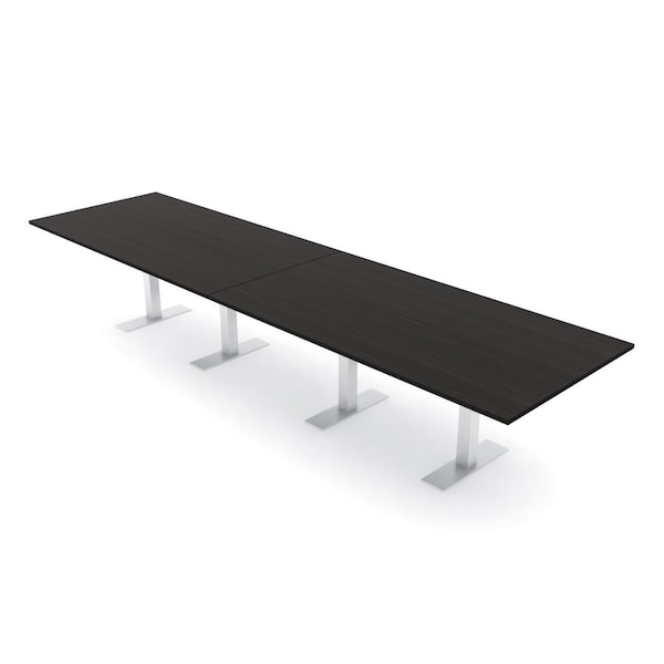 Skutchi Designs 14ft Rectangular Conference Table With Power | Harmony Series | 14 Person Meeting Room Table HAR-REC-48x168-T-U999ST19-NA - main
