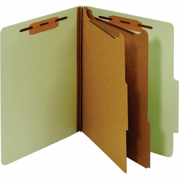 Globe-Weis Classification Folders- Letter Size- 2 Partitions- Green PU61 GRE - main
