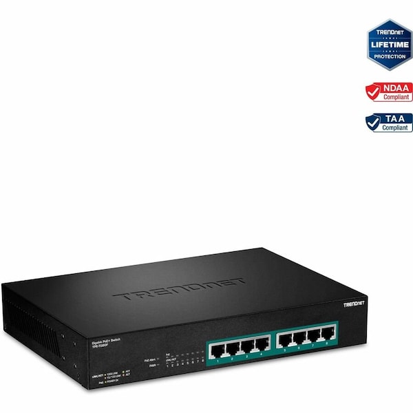 Trendnet 8-PORT GIGABIT FULL POWER POE+ SWITCH (240W) IN TPE-TG80F - main