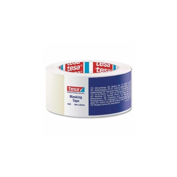 Tesa 4325 Industry General Purpose Masking Tape, 50 mm W x 50 m L, Natural, 36PK 744-04325-00018-00 - main