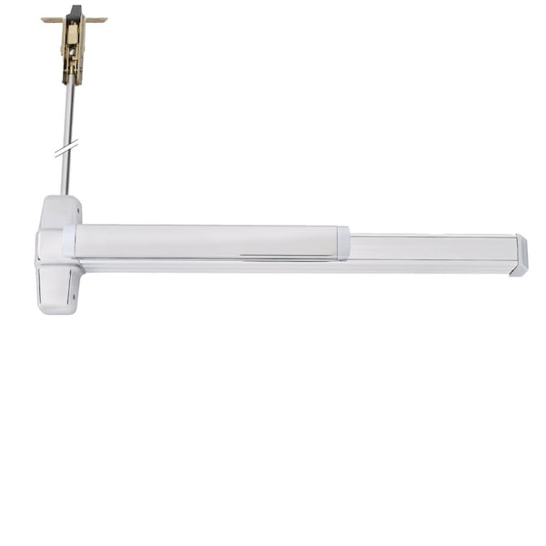 Von Duprin Grade 1 Concealed Vertical Rod Exit Bar, Wide Stile Pushpad, 36in Fire-rated Device, 80in to 100in RX9947EO-F 3 26D LBR - main
