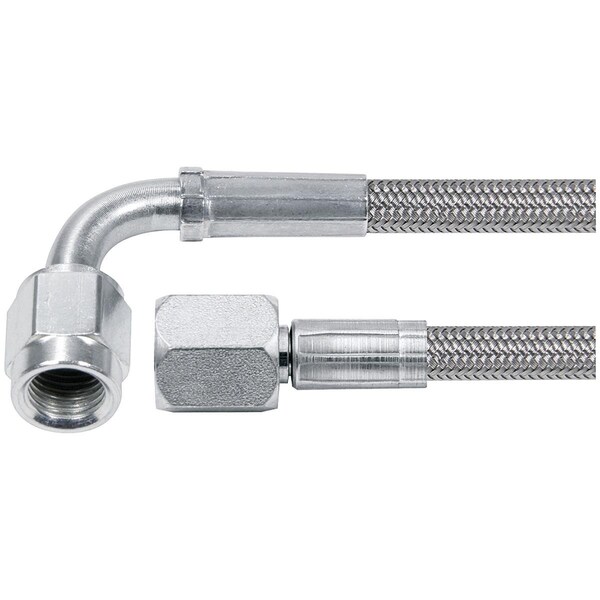 Allstar Performance 28 in. No.4 Line 4 AN Straight - 90 deg 4 AN Tube Style ALL46404-28 - main