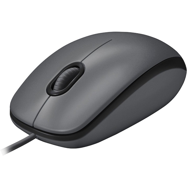 Logitech Corded Mouse, Optical, USB, 2-1/2"x4-1/2"x1-1/2" , BK 910001601 - main