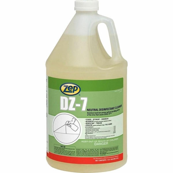 Zep Cleaner and Disinfectant, 4 gal. Round Plastic Pail, Pleasant, Yellow, 4 PK 752023 - main