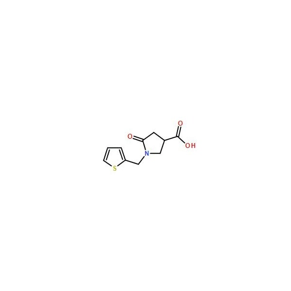 Ak Scientific 5-Oxo-1-(thien-2-ylmethyl)pyrrolidine-3-carboxylic acid (5g), CAS 175136-92-2 5700AD-5g - main