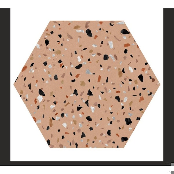 Andova Tiles SAMPLE-Kallisto 8-in. x 9-in. Hexagon Terrazzo Matte Porcelain Wall & Floor Tile SAM-ANDKALL1239 - main