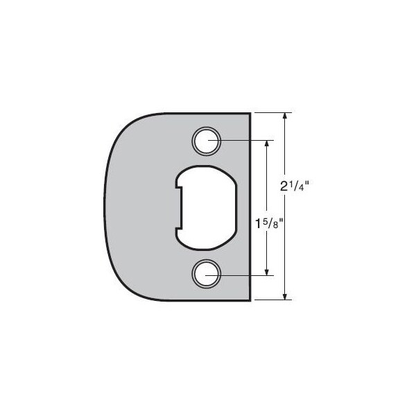 Kwikset Square Corner Full Lip Strike, Polished Brass 83437-047 - main