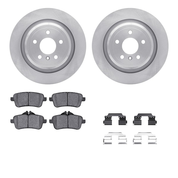 Dynamic Friction Co DFC Rotors with EURO 5000 Ceramic Brake Pads includes Hardware 6612-63432 - main