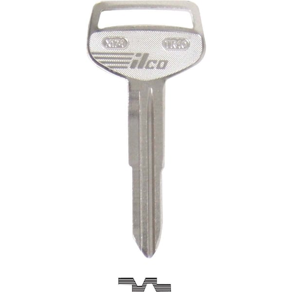 Kaba Ilco Toyota Nickel Plated Automotive Key, TR40 / X174, 10PK AF00007382 - main