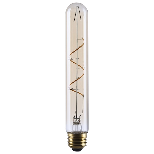 Satco 5.5 Watt T9 LED 2000K CCT Medium Base Clear Glass Amber Coil Filament Dimmable 120 Volt S14230 - main