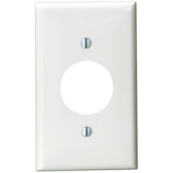 Leviton Faceplate, Number of Gangs: 1 Nylon, White 80704-00W - main