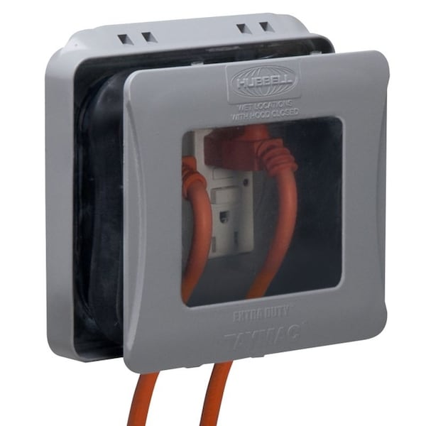Raco Electrical Box Cover, 2 Gangs Gang, Polycarbonate, Expandable; In-Use Cover Type ML2500G - main