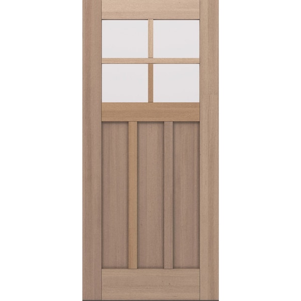 Doornmore CRF-P3G4, 37.75" x 82" ( 36" Door) Left Hand, Mahogany SDL 4 Lite Exterior Door CRF-P3G4-SW-3680_1_LI - main