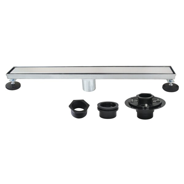 Kingston Brass 24-Inch Stainless Steel Linear Shower Drain with Reversible Tile Insert and Flat Grate BSFK2421 - main