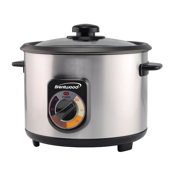 Brentwood Industries 10-Cup Stainless Steel Crunchy Persian Rice Cooker TS-1020S - main