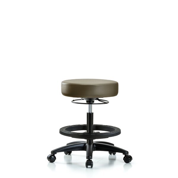 Blue Ridge Ergonomics Vinyl Stool, Med Bench, Foot Ring, Casters, Royal BR-VMBSO-RG-BF-RC-8809 - main