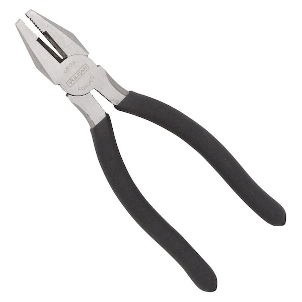 Vulcan Linesman Plier, 7 in OAL, 1.2 mm Cutting Capacity, 1-1/4 in Jaw Opening, Black Handle, Non-Slip Handle JL-NP005 - main