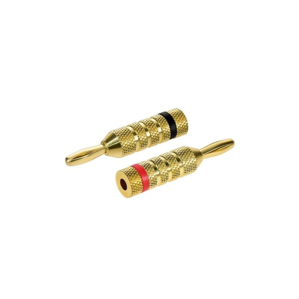 Monoprice Banana Speaker Plugs, 1pr, Closed Screw 2801 - main