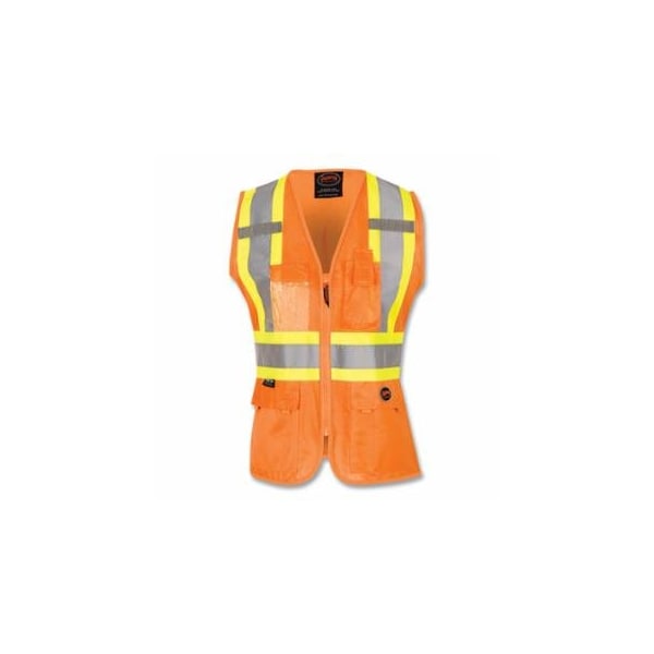 Pioneer 136U Ladies Mesh Vest, Size L, Orange 852-V1021850U-L - main