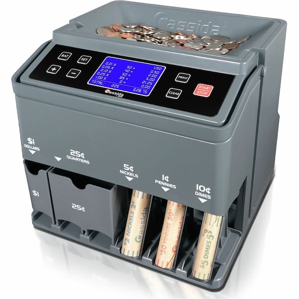 Cassida CoinCounter, Gray, 10-3/8inH, 14-1/2inW C300 - main