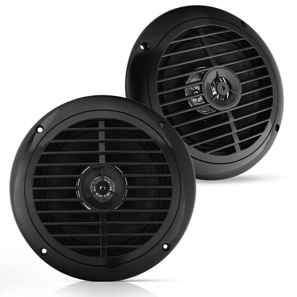 Pyle Pyle 6.5 Inch Dual Marine Speakers, 120W Waterproof Outdoor Stereo, Polypropylene Cone, Cloth Surround PLMR67B - main