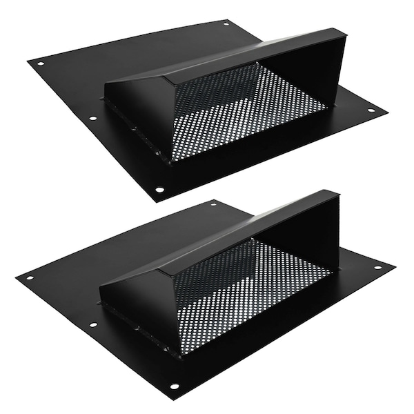 Mytee Products of Shipping Container Vent w/ Bug Screen - 16in x 16in Black Powder Coated, 2PK CNT-INSTAVENTx2 - main