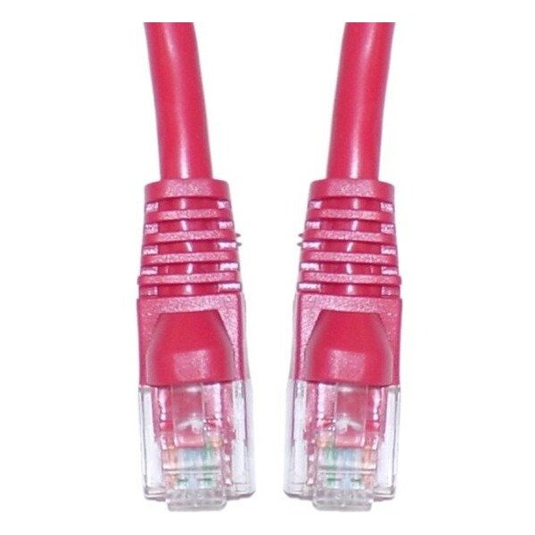 Cable Wholesale Cat6a Red Copper Ethernet Patch Cable, 10 Gigabit, Snagless/Molded Boot, POE Compliant, 500 MHz, 13X6-07102 - main