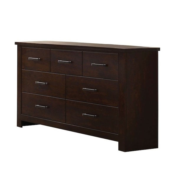 Homeroots 55" Mahogany Seven Drawer Double Dresser 490464 - main