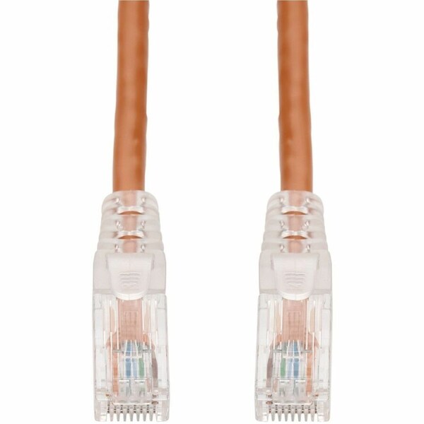 Add-On 2FT ORANGE CAT 6 PVC ETHERNET CABLE SNAGLESS EASY CLEAR BOOT TAA RJ-45 M/M ADD-2FCAT6-OE-TAA - main