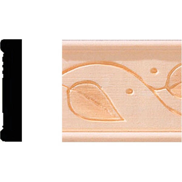 House Of Fara 11/32''x1-3/4x8 ' Decorative Vine Detail Molding 705 - main