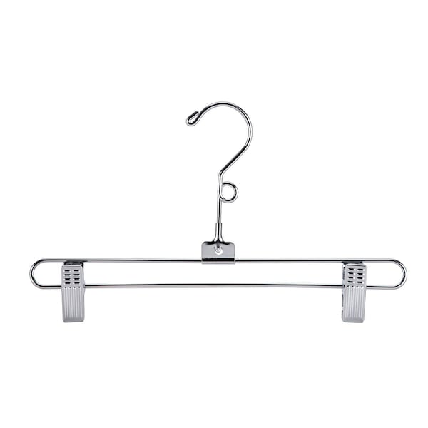 Store Supply Warehouse Heavy Duty 12in Chrome Metal Skirt and Pants Hanger 24112 - main