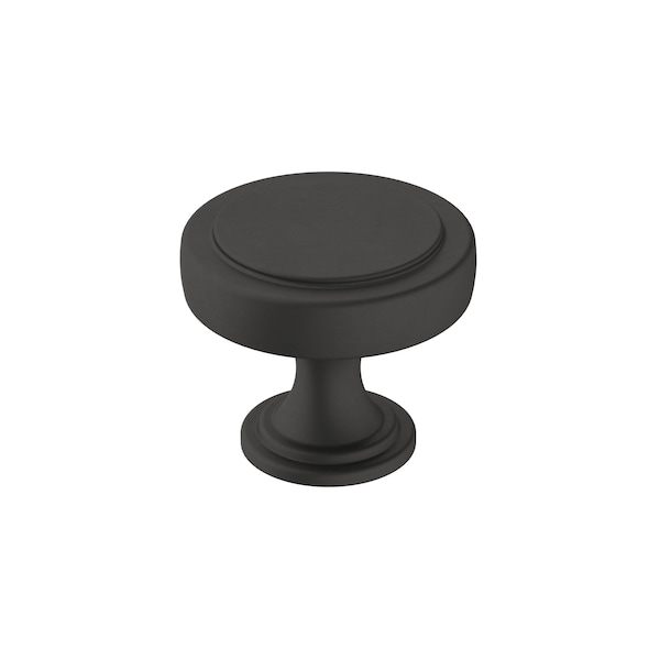 Amerock Exceed 1-1/2 in 38 mm Diameter Matte Black Cabinet Knob BP36880FB - main