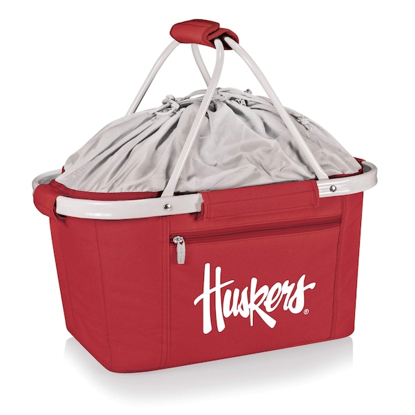 Picnic Time Family Of Brands NCAA Nebraska Cornhuskers Metro Shopping Basket - Insulated Picnic Basket 645-00-100-404-0 - main