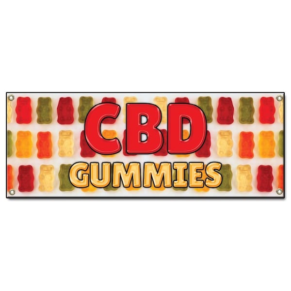 Signmission CBD Gummies, 18 Inch x 48 Inch, Banner B-30030 - main