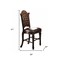 Homeroots Set of Two 24" Brown Faux Leather and Solid Wood Counter Height Bar Chairs, 2PK 573436 - alternate 2