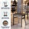 Flash Furniture HERCULES Silver Antique Finish with Clear Coat Ladder Back Metal Restaurant Chair - Mocha Vinyl Seat XU-DG694BLAD-CLR-MCHV-GG - alternate 2