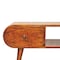 Homeroots 39in Brown Solid Wood Enclosed and Open Storage TV Stand 727855 - alternate 2