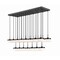 Z-Lite Renaud Matte Black 23 Light Linear Chandelier 827P6-23L-MB-LED - alternate 1