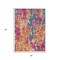 Homeroots 3' X 5' Blush Orange And Teal Blue Abstract Washable Indoor Outdoor Area Rug 631981 - alternate 2