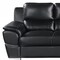 Homeroots 85" Black Leather Sofa With Silver Legs 329475 - alternate 2