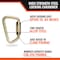 Malta Dynamics Carabiner, Twist Self-Locking, Pear, 5.5 in Length, .84 in Gate Opening, Zinc Plated Alloy Steel C1000-10 - alternate 2
