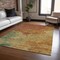 Homeroots 9' X 12' Terra Cotta Copper And Green Abstract Washable Indoor Outdoor Area Rug 604825 - alternate 2