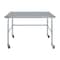 Amgood 30in D x 60in L Stainless Steel Open Base Table, 3in Casters AMG WT-3060-RCB-WHEELS-Z - alternate 2