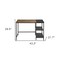 Homeroots 43" Brown and Black Wood and Metal H-Shape Computer Desk 568047 - alternate 2