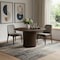 Homeroots 52" Brown Wood Pedestal Base Round Top Dining Table 720649 - alternate 2