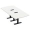 Skutchi Designs Person Conference Table With Power Unit | 8' Arc Rectangle Table | Harmony Series HAR-AREC-48X96-T.BK-W960-EBLK - alternate 1