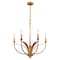 Vaxcel Fern Ridge 5-Light Traditional Chandelier, Heritage Gold, Candle Style, 24-In. Wide H0324 - alternate 1