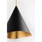 Hudson Valley Lighting Martini 1 Light Pendant 13 In. Gold Leaf/Black Combo 9613-GL/BLK - alternate 2