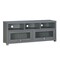 Homeroots 57in Gray Wood Enclosed and Open Storage TV Stand 724157 - alternate 2