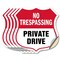 Signmission No Trespassing Shield Sign Private Drive, 6 inch X 6 inch, Vinyl Decal, 5PK SHI-D-5PACK-6-408 - alternate 1